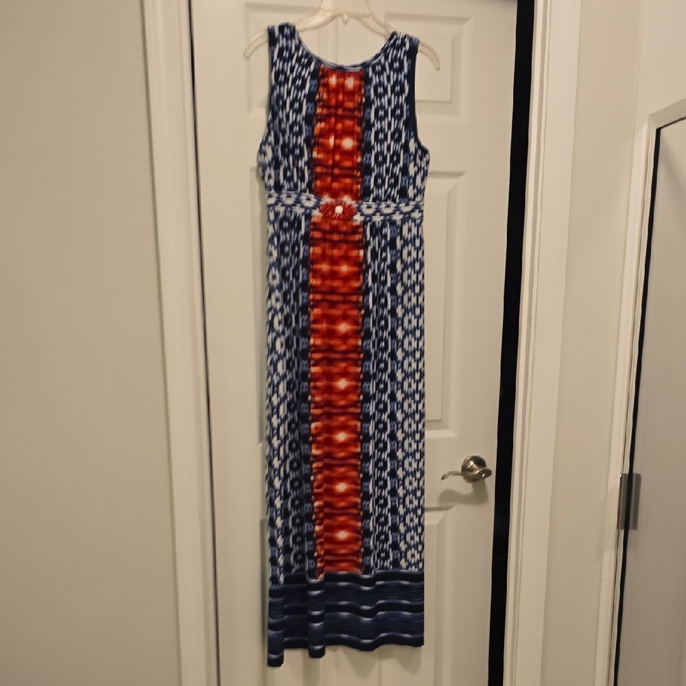 Ruby Rd. Women's Maxi Dress - Blue and Red